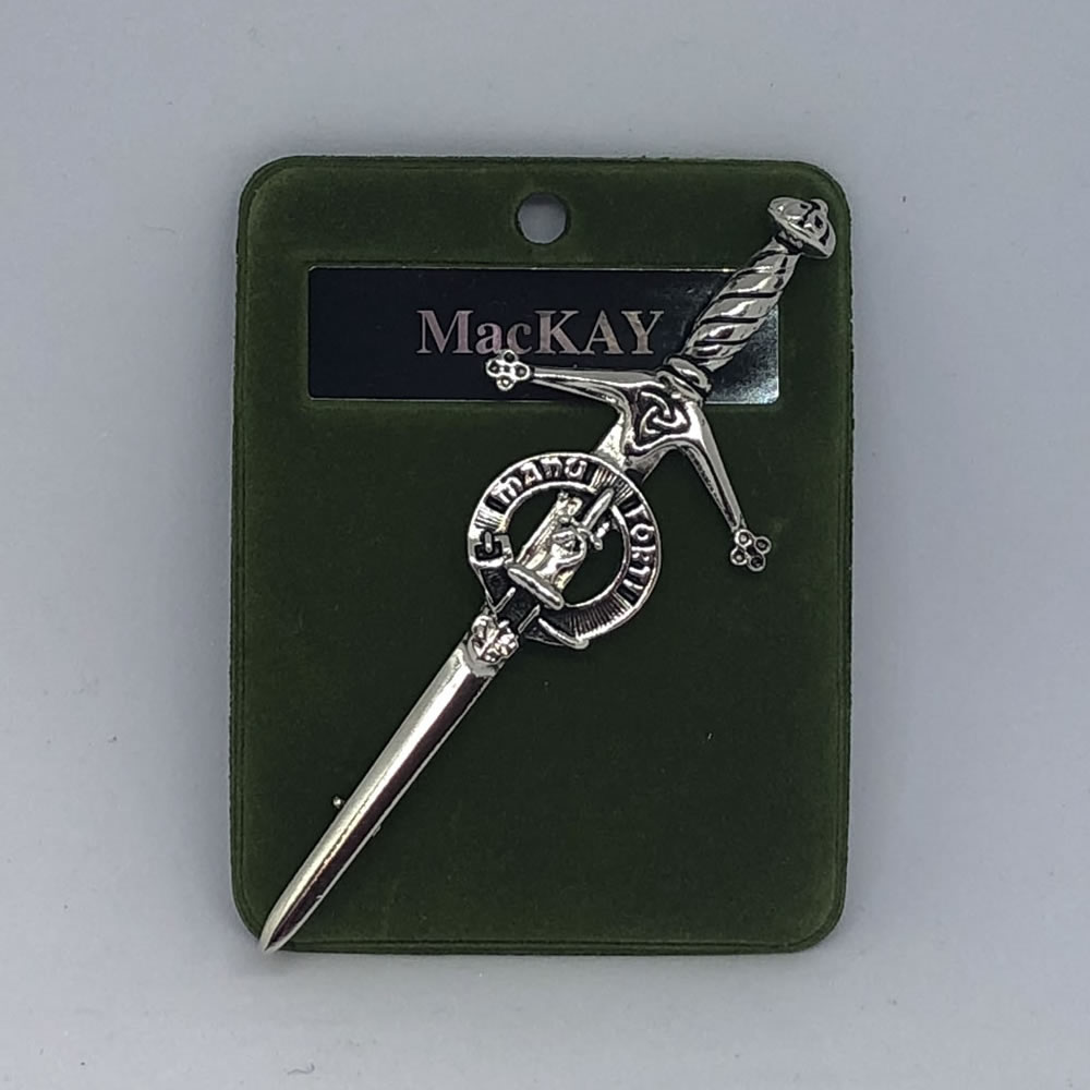 MacKay Scottish Clan Crest Pewter Badge or Kilt Pin 