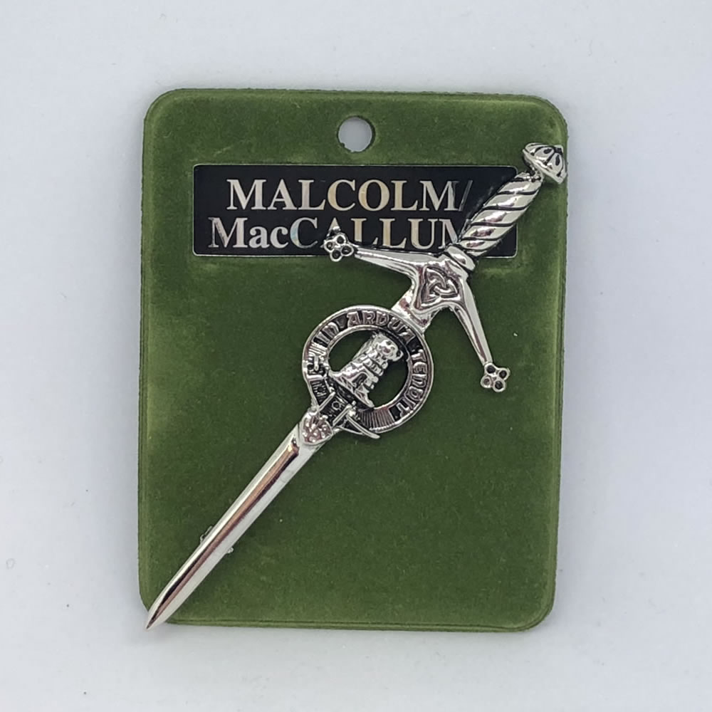 Malcolm MacCallum Scottish Clan Crest Pewter Badge or Kilt Pin 
